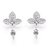 925 Sterling Silver Micro Pave Cubic Zirconia Peg Bails STER-T004-42P-1