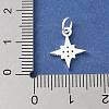 S925 Sterling Silver Micro Pave Cubic Zirconia Pendant STER-H115-02B-S-3