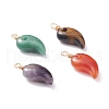 Natural Mixed Stone Pendants PALLOY-JF01123-1