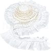  Pleated Chiffon Flower Lace Trim SRIB-NB0001-08-1