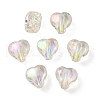 UV Plating Rainbow Iridescent Acrylic Beads OACR-F004-05G-1