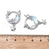 Brass Micro Pave Cubic Zirconia with Resin Pendants KK-Z103-02P-3