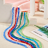  8 Strands 8 Colors Transparent Electroplate Glass Beads Strands EGLA-TA0001-27B-14