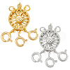  2Sets 2 Colors Brass Box Clasps KK-NB0003-74-1