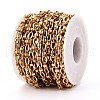 304 Stainless Steel Textured Oval Link Chains CHS-N005-06F-G-2
