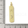 Brass Micro Pave Cubic Zirconia Pendants KK-Z042-15G-01-3