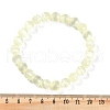 Dyed Natural Selenite Round Beaded Stretch Bracelets for Women G-U005-02K-5