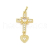 Brass Micro Pave Cubic Zirconia Pendants KK-D317-111G-1