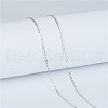 925 Sterling Silver Cable Chain Necklaces NJEW-BB71701-B-5