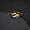 Number 201 Stainless Steel Adjustable Cuff Rings FS-WG22891-09-1