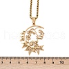 Gothic 304 Stainless Steel Hollow Moon Woman Pendant Necklaces NJEW-K283-04G-3