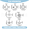 SUPERFINDINGS 28Pcs 14 Style Alloy Rhinestone Pendants ALRI-FH0001-19-2