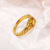Mother's Day Rings 304 Stainless Steel Pave Cubic Zirconia Finger Rings for Women FS-WGAA4E7-14-1