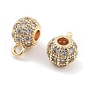 Brass with  Cubic Zirconia Pendants KK-P271-09G-2