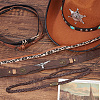  6Pcs 6 Style Imitation Leather Southwestern Cowboy Hat Band FIND-NB0004-58-4