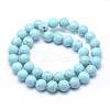 Natural Magnesite Beads Strands TURQ-G148-07-10mm-2