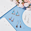  64Pcs 4 Colors Transparent Resin Earring Hooks RESI-PH0001-84-2