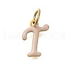Ion Plating(IP) 304 Stainless Steel Enamel Alphabet Charms STAS-F308-02G-T-1
