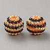 Halloween Theme Resin Rhinestone Beads RB-WH0003-08O-1