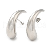 Rack Plating Brass Teardrop Stud Earrings for Women EJEW-D073-01P-1