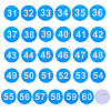 Olycraft 1 Set Round ABS Plastic Number 31~60 Brooches Sets JEWB-OC0001-02C-1