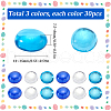 SUNNYCLUE 90Pcs 3 Colors Glass Cabochons GLAA-SC0002-07-2