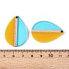 Transaprent Resin & Wood Pendants RESI-T057-82-3