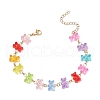 Transparent Acrylic Beads Link Bracelets for Women BJEW-JB11534-2