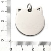 201 Stainless Steel Stamping Blank Tag Pendants STAS-H438-03P-1-3
