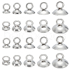 30Pcs 5 Styles 201 Stainless Steel Bead Cap Pendant Bails STAS-LP0001-24-1