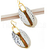 Oval Alloy Dangle Earrings FS-WG1DD9E-01-2