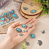 24Pcs 12 Styles Synthetic Turquoise Pendants FIND-TA0001-79-16