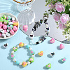 SOFPLATE 55Pcs UV Plated Acrylic Beads FIND-SP0002-69-4