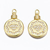 Brass Micro Pave Cubic Zirconia Pendants ZIRC-N039-148A-NF-1