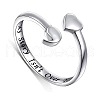 My Story Isn't Over Yet S925 Sterling Silver Cuff Rings FS-WG298CC-01-3