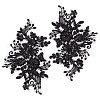 Flower Pattern Polyester Embroidered Lace Appliques DIY-WH0304-593A-1