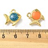 304 Stainless Steel Glitter Enamel Pendants STAS-D369-23G-3
