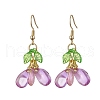 304 Stainless Steel Glass Dangle Earrings EJEW-MZ00433-03-2