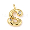 Rack Plating Brass Micro Pave Cubic Zirconia Pendants KK-A200-24G-S-1