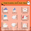 SUNNYCLUE 60Pcs 6 Colors Halloween Plastic Cabochons FIND-SC0010-65-2