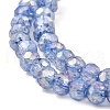 Spray Painted Imitation Jade Glass Beads Strands GLAA-P058-01A-07-3