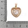 Brass Micro Pave Cubic Zirconia Pendants KK-E795-04KCG-3
