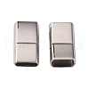 Rectangle 304 Stainless Steel Magnetic Clasps with Glue-in Ends STAS-I037-22-2