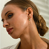 S925 Sterling Silver Clover with Chain Charm Hoop Earrings MJ2437-1-4