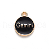Alloy Enamel Pendants X-ENAM-S124-01B-08I-3