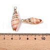 Natural Sea Shell Pendants SSHEL-N038-35-3
