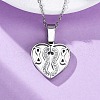 304 Stainless Steel Polymer Clay Rhinestones Heart Openable Pendant Necklaces for Women NJEW-Z065-13P-3