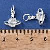 Rack Plating Brass Micro Pave Clear Cubic Zirconia Charms KK-D097-03S-3