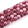 Transparent Baking Painted Glass Beads Strands DGLA-N009-8mm-03-1