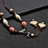 Ethnic Style Alloy & Porcelain Ceramic Beads Pendant Tassel Y Necklaces NJEW-D308-03A-5